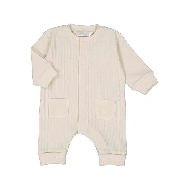 Mayoral Teddy Romper - Beige, Jade, Pink