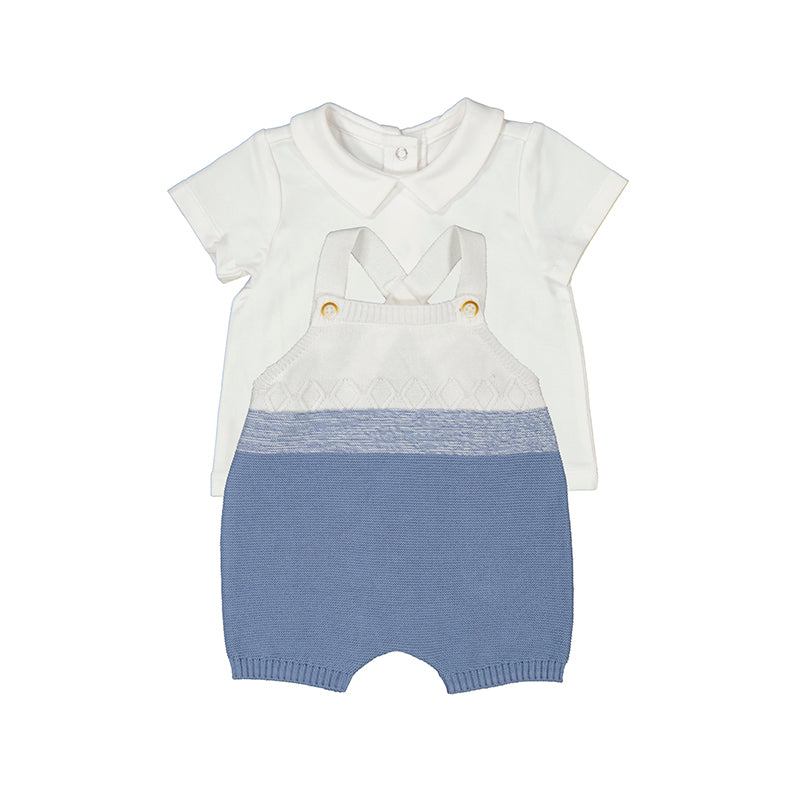 Mayoral Knit Dungaree Set