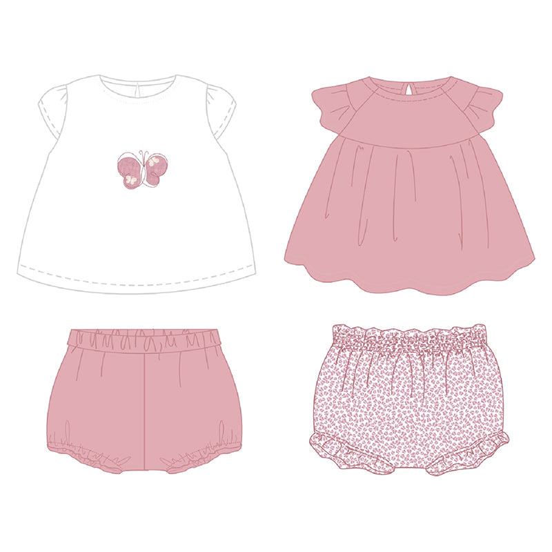 Mayoral Shorts & T-Shirt Set - Jade, Pink