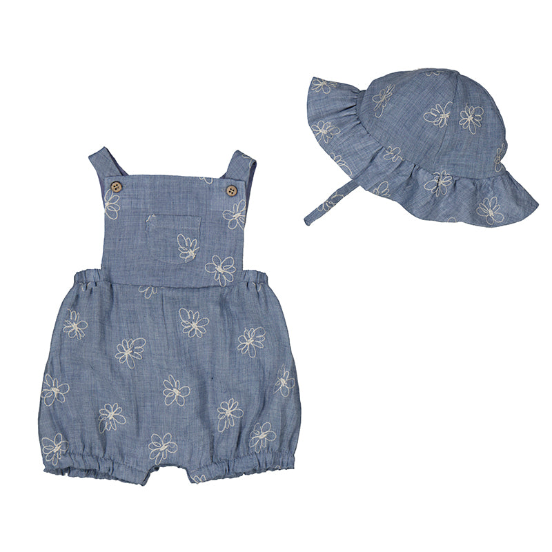 Mayoral Bluestone Romper with Hat