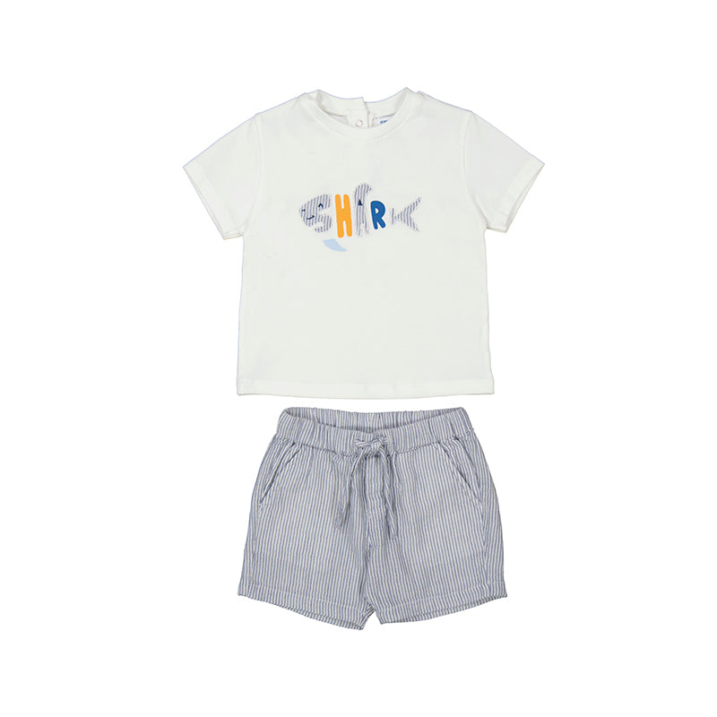 Mayoral Striped Shorts & T-Shirt Set