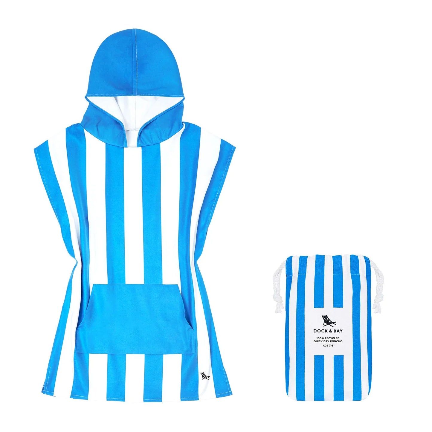 Dock & Bay Kids Poncho - Bondi Blue