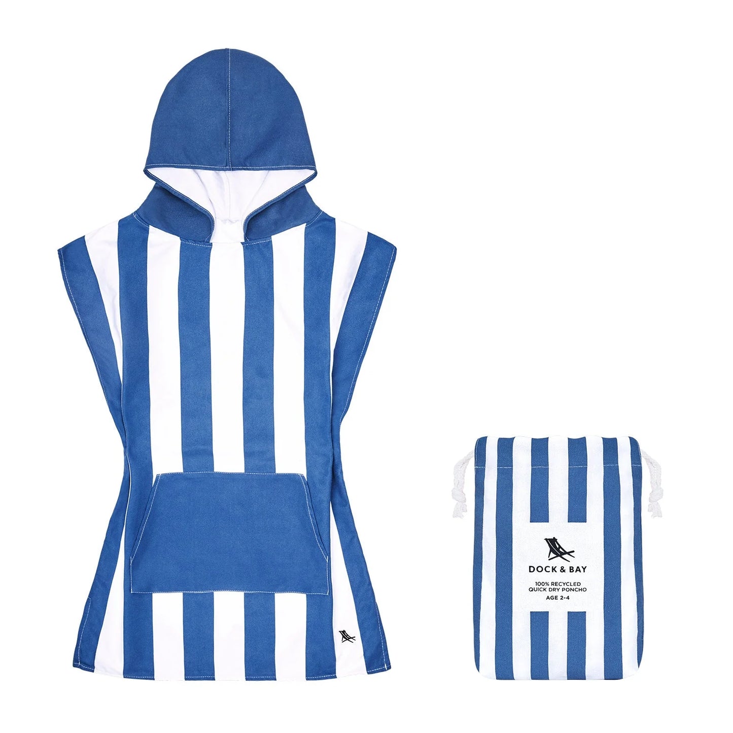 Dock & Bay Kids Poncho - Whitsunday Blue