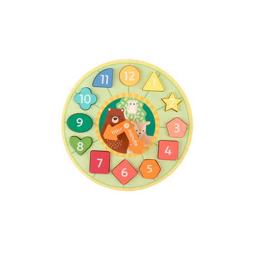 Orange Tree Wooden Shape Sorting Clock