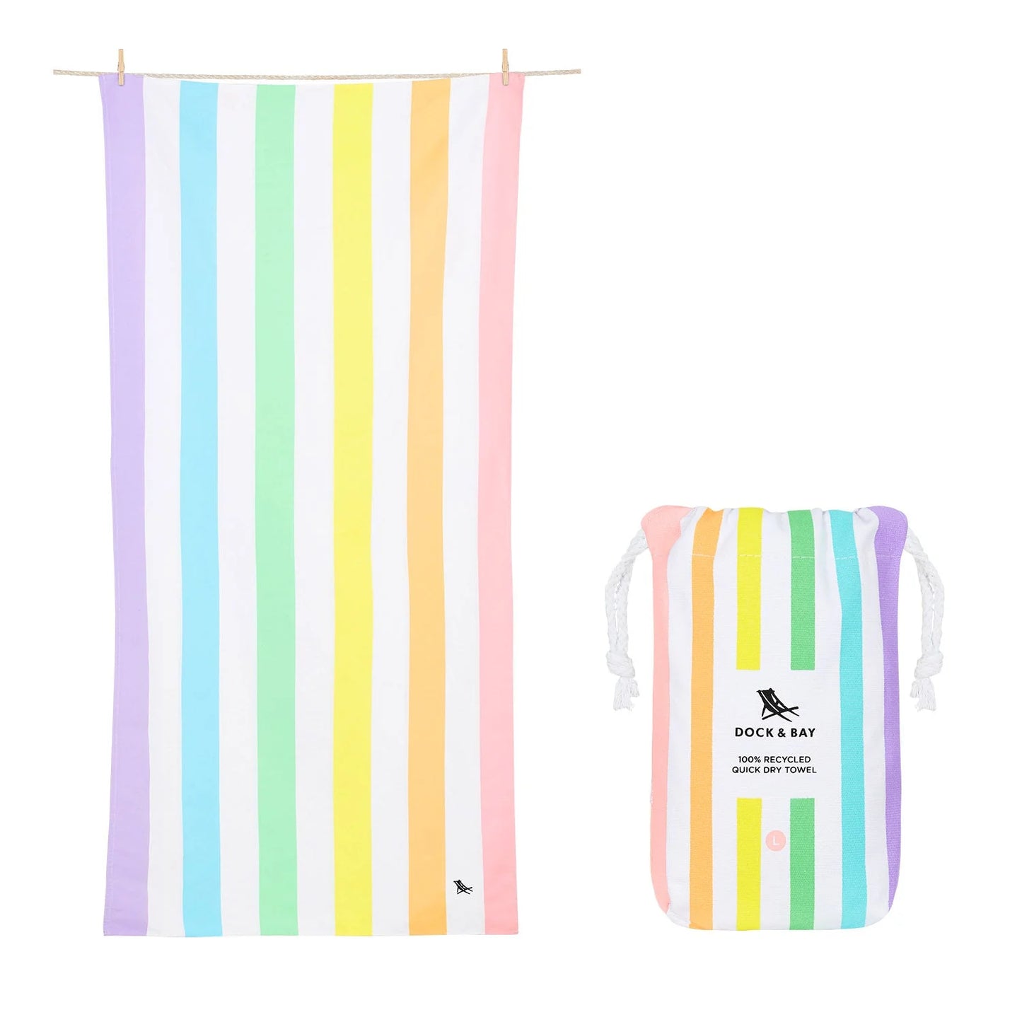 Dock and Bay Beach Towel - Unicorn Waves