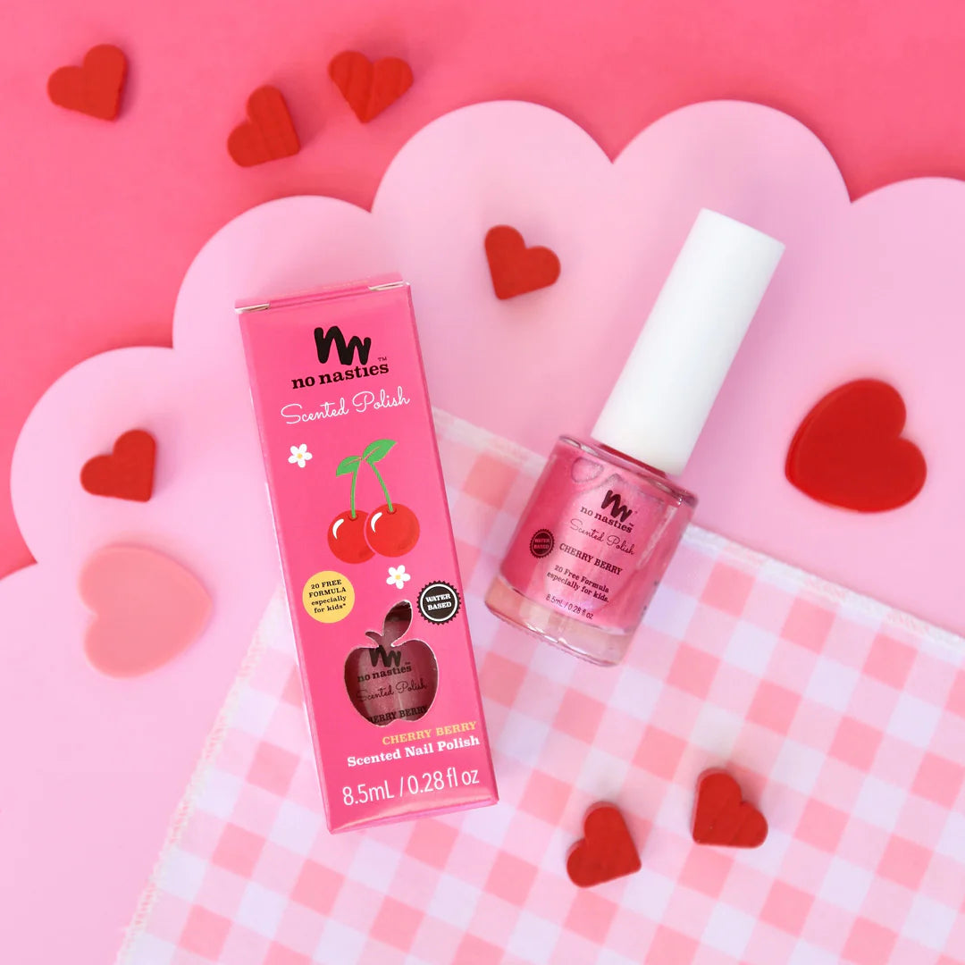 No Nasties Scented Non-Toxic Nail Polish - Strawberry Cupcake, Cherry Berry