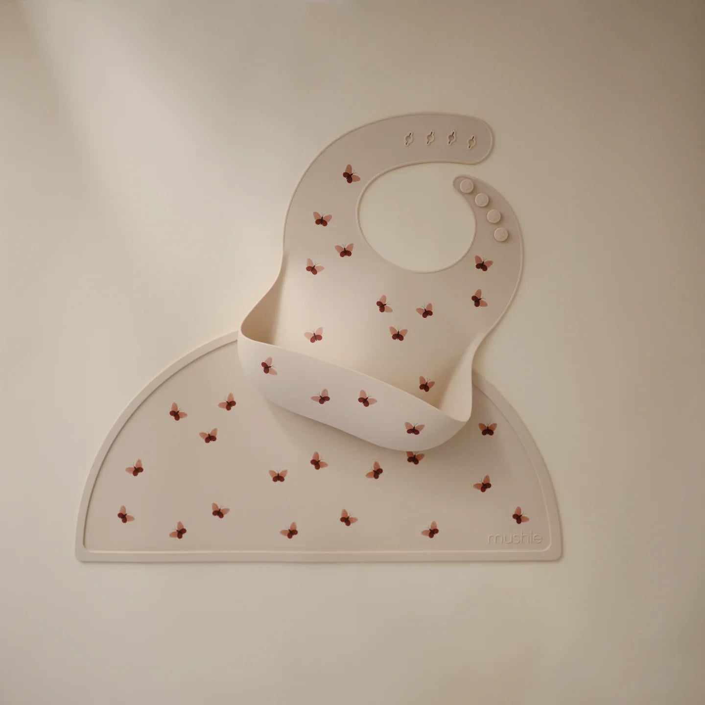 Mushie Butterflies Silicone Bib