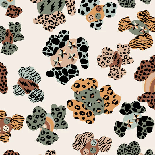 Freckles and Daisies Happy Leopard Neutral Romper