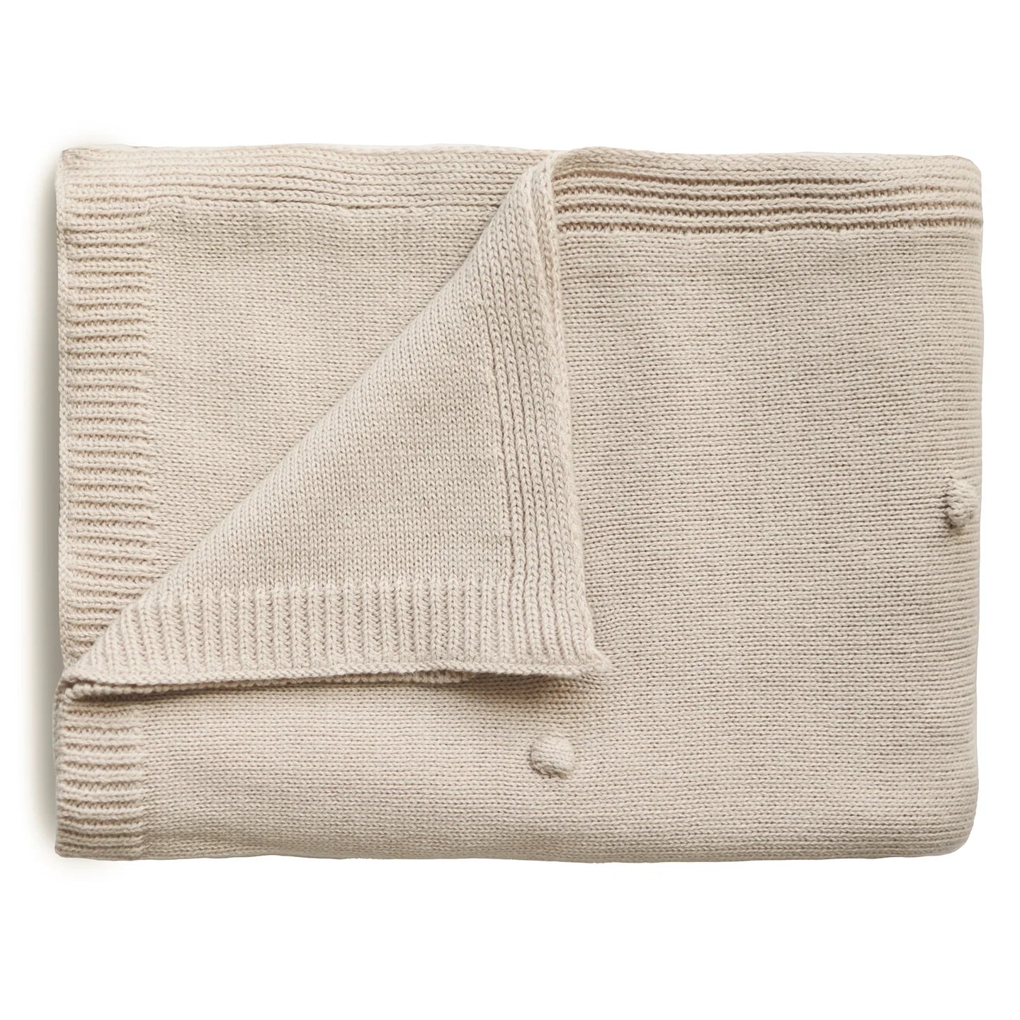 Mushie Off White Textured Dots Blanket