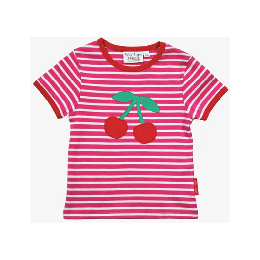 Toby Tiger Applique Cherry T-Shirt