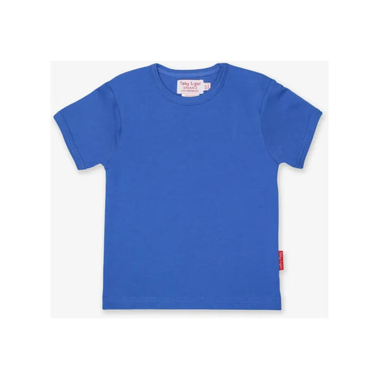 Toby Tiger Blue Basic Short Sleeved T-Shirt