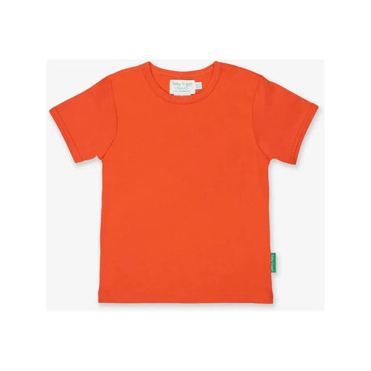 Toby Tiger Orange Basic Short-Sleeved T-Shirt